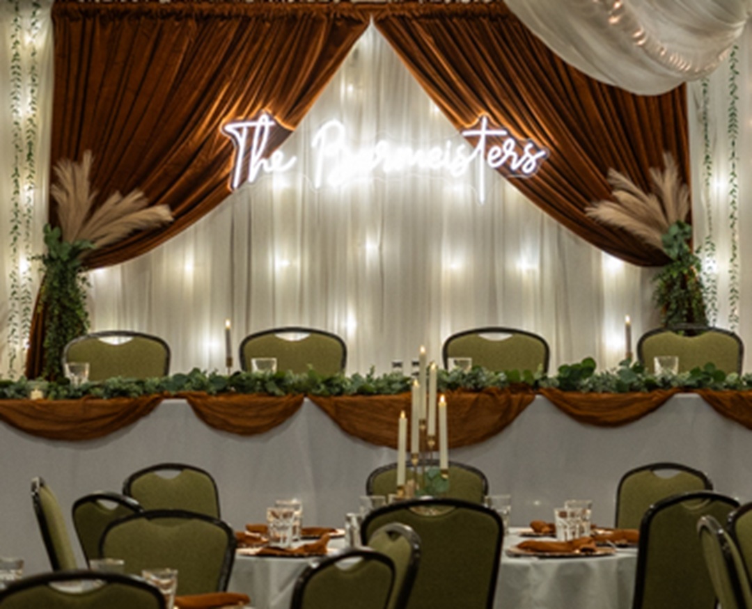 Wedding Head Table with Custom Signage